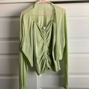 Shirt and cardigan set